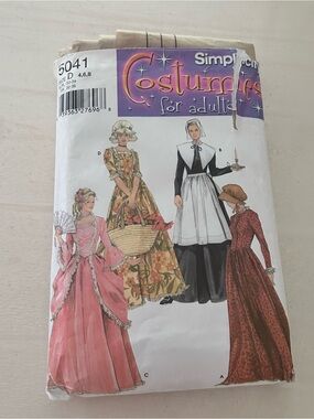 Simplicity Historical Dress Pattern Packet in White and Black